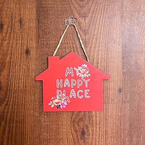 wooden my happy place wall decor hanging for home decor 7x65 inchesswh14