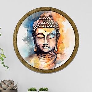 rag28 wooden wall mount decorative plate for home decor items  wall decor  size 12x12 inches  cp48