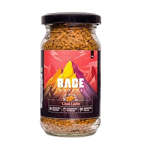 rage coffee 50 gms chai latte flavour - premium arabica instant coffee  boldest smoothest tastiest all natural coffee