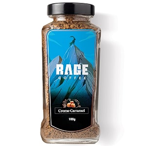 rage coffee creme caramel - flavored instant coffee powder for both hot amp cold coffee 100 single origin arabica coffee beans powder premium coffee infused with plant vitamins creme caramel 100g