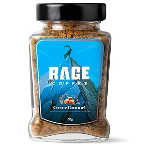 rage coffee creme caramel - flavored instant coffee powder for both hot amp cold coffee 100 single origin arabica coffee beans powder premium coffee infused with plant vitamins creme caramel 50g