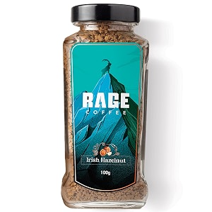 rage coffee irish hazelnut - flavored instant coffee powder for both hot amp cold coffee 100 single origin arabica coffee beans powder irish hazelnut 100g