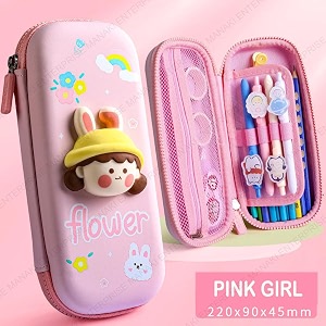 ethylene vinyl acetate eva cartoon theme pencil case3d eva case pouchmultipurpose zipper for kidspen amp bag school kidsgirlsstationery storage box flower small-multicolor