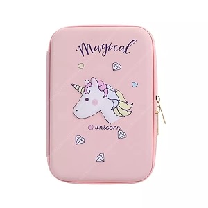 cartoon theme pencil case - 3d eva pencil case pouch multipurpose zipper pencil case for kids pen and pencil bag for school kids girls stationery storage box unicorn big