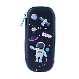cartoon theme 3d eva pencil case - multipurpose zipper pouch for kids pen bag for school girls stationery storage box universe small