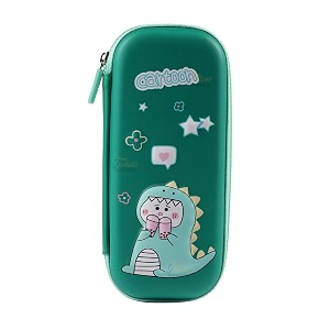 cartoon theme pencil case - 3d eva pencil case pouch multipurpose zipper pencil case for kids pen and pencil bag for school kids girls stationery storage box dinosaur small