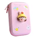 Cartoon Theme Pencil Case - 3D EVA Pouch, Multipurpose Zipper Case for Kids, Pen and Pencil Bag for School Kids, Girls, Stationery Storage Box (Flower Big)