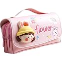 Cartoon Theme Pencil Case - 3D EVA Pencil Case Pouch, Multipurpose Zipper Pencil Case for Kids, Pen and Pencil Bag for School Kids, Girls, Stationery Storage Box (Flower)