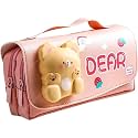 Cartoon Theme 3D EVA Pencil Case - Multipurpose Zipper Pouch for Kids, Girls - Pen and Pencil Bag for School, Stationery Storage Box (Dear)