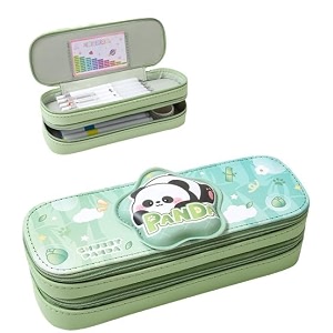 double layer 3d cute pencil case aesthetic pencil case for girls large capacity pen pencil pouch multifunctional stationery organizer for school double layer panda