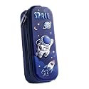 Double Layer 3D Cute Pencil Case, Aesthetic Pencil Case for Girls, Large Capacity Pen Pencil Pouch Multifunctional Stationery Organizer for School (Double Layer Space Blue)