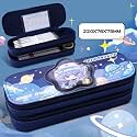 Double Layer 3D Cute Pencil Case, Aesthetic Pencil Case for Girls, Large Capacity Pen Pencil Pouch Multifunctional Stationery Organizer for School