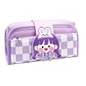 2 in 1 Purple Multifunctional Pencil Pouch Aesthetic Pencil Case for Girls Large Capacity Best Thing to Put Pen Pencil Sharpener Rubber, Best Gift for Girl's