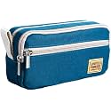 Large Capacity Pencil Case 3 Compartment Cute Aesthetic Pencil Case,Large Capacity Pen Pencil Pouch Multifunctional Stationery Organizer for School (Cute Aesthetic-Blue)