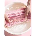 Large Capacity Transparent Cartoon Print Pencil Case 3 Compartment Cute Aesthetic Pencil Case for Girls Multifunctional Stationery Organizer for School Office (Blue Astronaut)