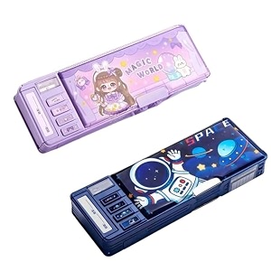 multifunctional cute school pencil box for girls space compass box amp magic world compass box for boys aesthetic stationary items for kids magnetic pencil box best gifts