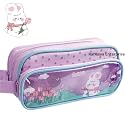 Multifunctional Pencil Pouch Aesthetic Pencil Case for Girls Large Capacity Best Thing to Put Pen Pencil Sharpener Rubber, Best Gift for Girl's (Purple Rabbit Pouch)