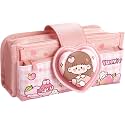 Multifunctional Stationery 3 Compartment Cute Pencil Case Pouch Organizer, Aesthetic Pencil Case for Girls, Large Capacity Pen Pencil Pouch for School (Light Pink)
