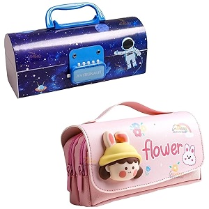 pencil case style password lock multi-layer pencil box amp 3d eva pencil case pouch for boys girls astronaut blue pboxflower pouch