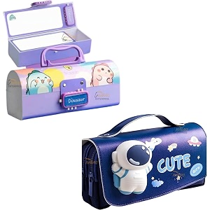 pencil case style password lock multi-layer pencil box amp 3d eva pencil case pouch for boys girlsdinosuar purple pboxcute pouch