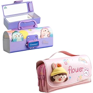 pencil case style password lock multi-layer pencil box amp 3d eva pencil case pouch for boys girls dinosuar purple pboxflower pouch