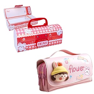 pencil case style password lock multi-layer pencil box amp 3d eva pencil case pouch for boys girls bear red pboxflower pouch