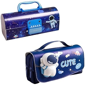 pencil case style password lock multi-layer pencil box amp 3d eva pencil case pouch for boys girlsastronaut blue pboxcute pouch