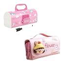 Pencil case Style Password Lock Multi-Layer Pencil Box &amp; 3D EVA Pencil Case Pouch for Boys Girls(Unicorn Pink P.Box+Flower Pouch)