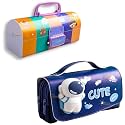Pencil case Style Password Lock Multi-Layer Pencil Box &amp; 3D EVA Pencil Case Pouch for Boys Girls(Cute Multicolor P.Box+Cute Pouch)