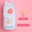 Pencil Stationery Storage Pouch Bag Canvas Pen Holder Organizer for Student, Pencil Case Pouch for Office,College,Middle School,High School (Summer Pink Pouch)