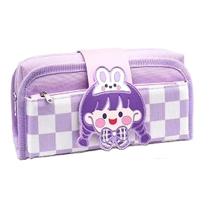 2 in 1 purple multifunctional pencil pouch aesthetic pencil case for girls large capacity best thing to put pen pencil sharpener rubber best gift for girl39s