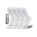 Rahhint Coolmax Compression Boys Youth Running Basketball Socks 4 Pairs Cushion Quarter Anti-Blister Athletic Socks