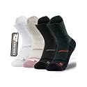 Rahhint Coolmax Compression Boys Youth Running Basketball Socks 4 Pairs Cushion Quarter Anti-Blister Athletic Socks