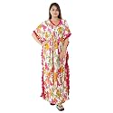 RAHL Women's Satin Solid Nighty for Wifes and Girls, Half Sleeves Long Height Stretchable Maxi Nightdress for Kitchen, Walking, Lifestyle, Honeymoon, Couple (Pink Tulip, XL)