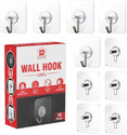 Rahodu Strong Adhesive Sticky Hook For Kitchen & Bathroom(Do Not Stick On Painted wall) Hook 10