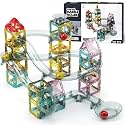 RAHU Magnetic Tiles- Building Blocks Marble Run | 3D STEAM Toys for Kids Age 6+Year Old Boys Girls | Light & Musical Marble Run Magnetic Tiles Creative Gift () (109 Pcs)