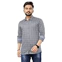 Men39s Casual Cotton Checks Shirt