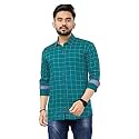 Men39s Casual Cotton Checks Shirt