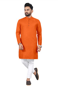 RAHUL LOOK Men Solid Straight Kurta