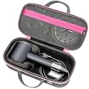 RAIACE Hard Storage Case Compatible with dyson Hair Dryer, Travel Carrying Bag. (for sale is case only). - Black(Black Lining)