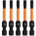 Railer Hex 4mm Impact Driver Bit - 5 Pack, 2 Inch, S2 Steel, 4mm Hex Bits