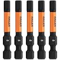 Railer Hex 5mm Impact Driver Bit - 5 Pack, 2 Inch, S2 Steel, 5mm Hex Bits