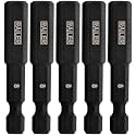 Railer Hex 8mm Impact Driver Bit - 5 Pack, 2 Inch, Quick Release, S2 Steel, 8mm Hex Bits, Drill &amp; Impact Driver Compatible