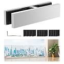 Railing Glass to Glass Clamp, 180 Degree Stainless Steel 304 Bracket for Balustrade, Double Sided Railing Clip Holder Stabilizer with Rubber Gaskets For Fence, Balcony Deck, Indoor &amp; Outdoor