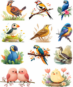 Raimo hub 15 cm BIRDS STICKER FOR