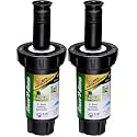 Rain Bird 1802HV15PR Pressure Regulating (PRS) High Efficiency Professional Pop-Up Sprinkler, Adjustable 0° - 360° Pattern, 8' - 15' Spray Distance, 2" Pop-up Height (Pack of 2)