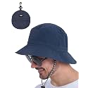 Rain Cap for Men, Bucket Hat for Men- Lightweight, Quick-Drying, Waterproof Outdoor Sun Cap for Hiking, Unisex Foldable Sun Protection Hat with Portable Storage