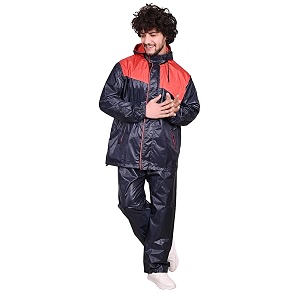 rain coat for men waterproof for bike reversible double layer with hood raincoat for men set of top and bottom packed