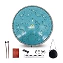 Rain Drum for Outside Garden,13 Inches 15 Notes Steel Tongue Drum with Mallets & Carry Bag Musical Instrument for Adults D Major