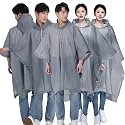 Rain Ponchos for Adults (2 Pack), Reusable EVA Rain Poncho Portable Rain Coats for Men and Women Waterproof with Hood